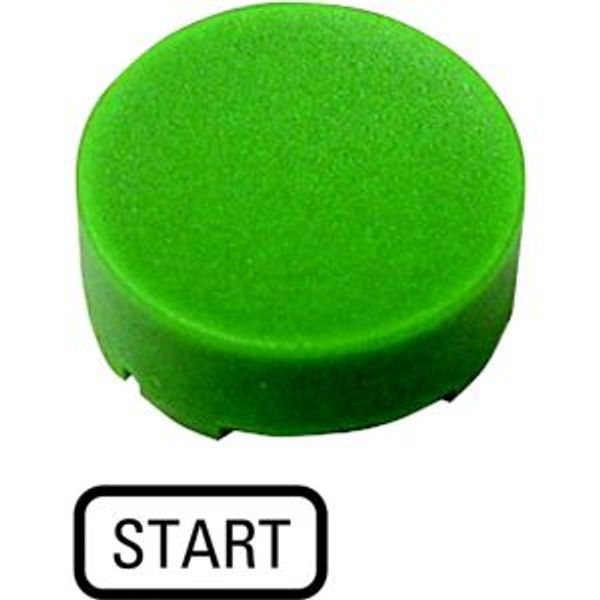 Button plate, raised green, START image 2