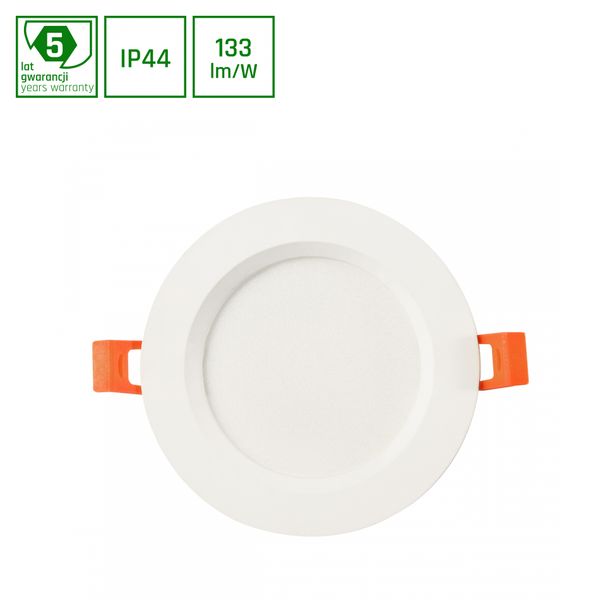 DURE 3 MAX DOWNLIGHT 12W CW 230V 110DEG IP44 IK06 FI140x30 WHITE ROUND 5 YEARS WARRANTY image 1