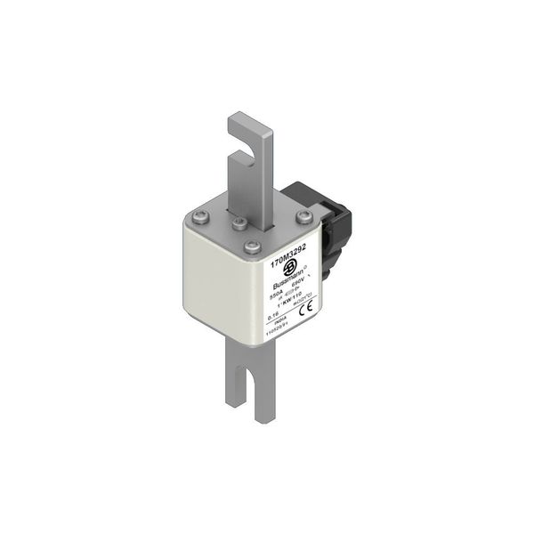 Fuse-link, high speed, 550 A, AC 690 V, compact size 1, 45 x 60 x 140 mm, aR, DIN, IEC, single indicator image 12