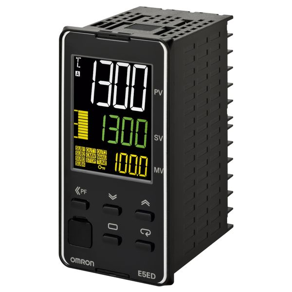 Temp. controller, PRO, 1/8 DIN (96x48mm),1x0/4-20mA curr. OUT,4 AUX,EV image 3