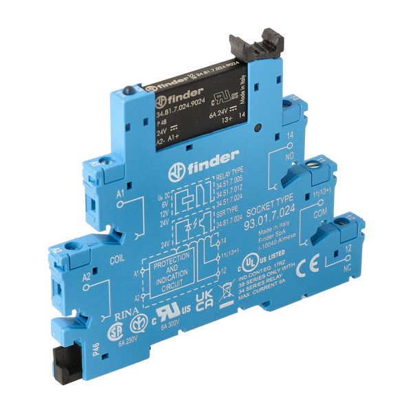 Rel. interface SSR screw 6,2mm.In.24VDC 1NO Out.6A/24VDC (38.81.7.024.9024) image 8