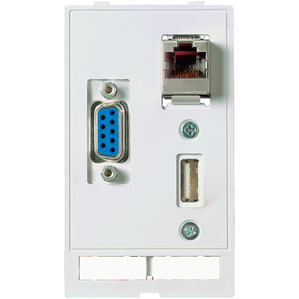 MODLINK  DATA  INSERT 1×SUB-D9 fem./fem. + 1×RJ45 + 1xUSB fem./fem. image 1