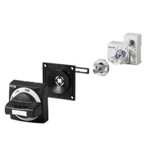 Door coupling rotary handle, black, +key lock, size 1 image 2