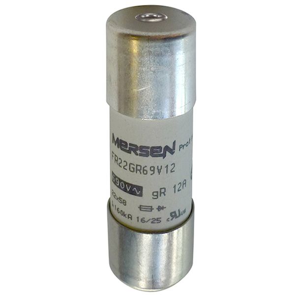 High-Speed Cylindrical Fuse 22x58 gR 690VAC 12A - Striker image 1