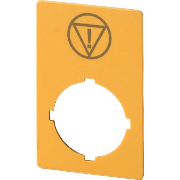 Label, emergency switching off, yellow, H x W = 50 x 33 mm, with IEC60417-5638 symbol image 4