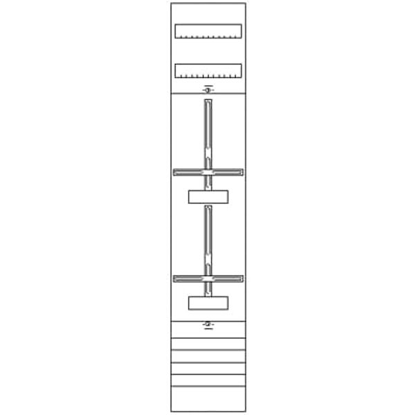 1ZF52 Meter panel, 1350 mm x 250 mm (HxW), Number of Rows: 0, Panel Width: 1 image 1