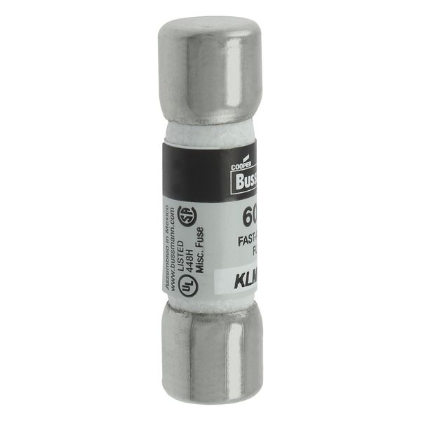 Eaton Bussmann series KLM fuse, 600 Vac, 600 Vdc, 20A, 100 kAIC at 600 Vac, 50 kAIC at 600 Vdc, Non Indicating, Fast acting, Ferrule end X ferrule end, Melamine tube, Nickel-plated bronze endcap image 6