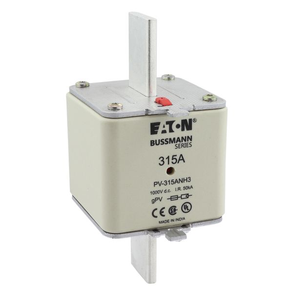 Fuse-link, high speed, 400 A, DC 1000 V, NH3, gPV, UL PV, UL, IEC, dual indicator image 30