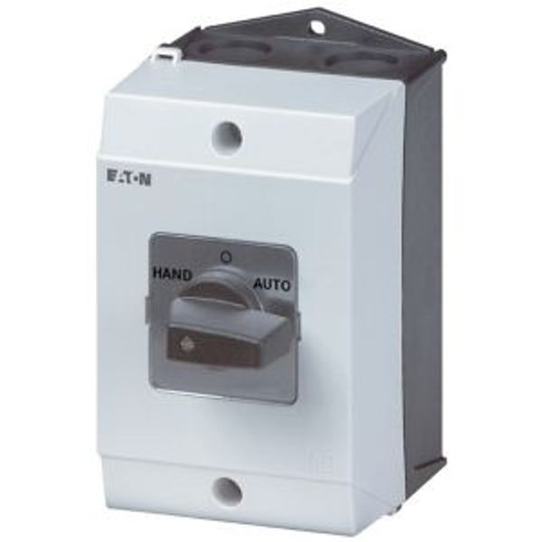 Reversing switches, T3, 32 A, surface mounting, 3 contact unit(s), Contacts: 5, 45 °, momentary, With 0 (Off) position, with spring-return from both d image 2