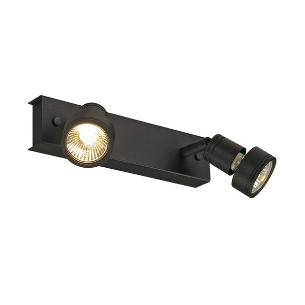 PURI 2 ceiling light, matt black, GU10, max. 2x50W image 3