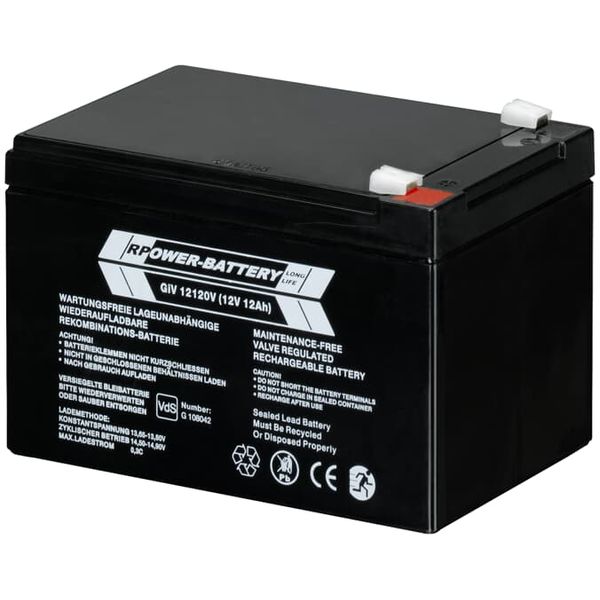 SAK12 Sealed Lead Acid Battery, 12 V DC, 12 Ah image 2