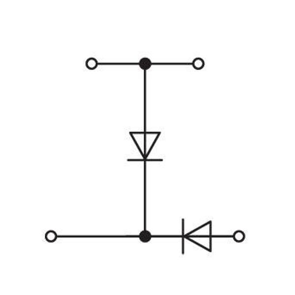 Component terminal block double-deck with 2 diodes 1N4007 gray image 4