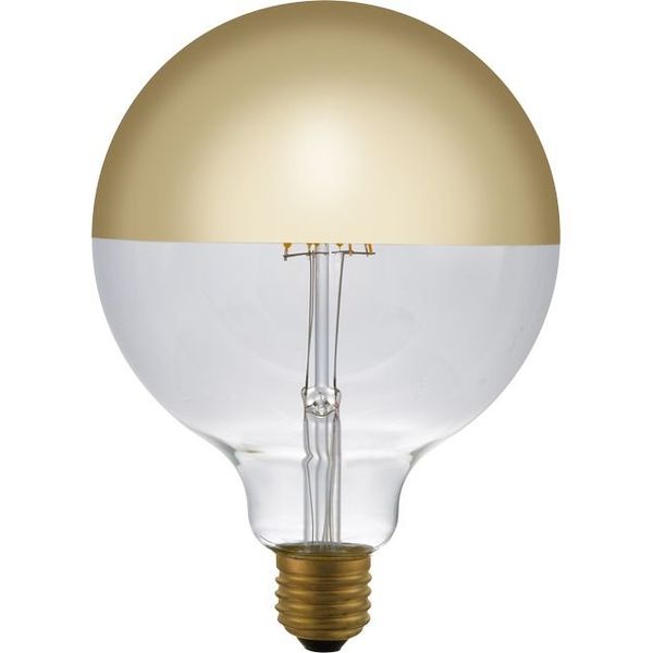 LED E27 Fila Globe Top Mirror G125x180 230V 470Lm 6.5W 925 AC Gold Dim image 2