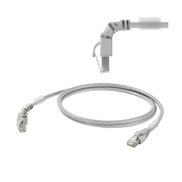Ethernet Patchcable, RJ45 IP 20, Angled 270°, RJ45 IP 20, Number of po image 3