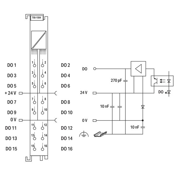 16-channel digital output 24 VDC 0.5 A light gray image 5