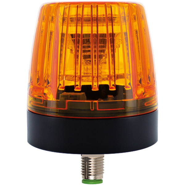 COMLIGHT56 LED AMBER STATUS LIGHT With 4 pole M12 bottom exit image 1