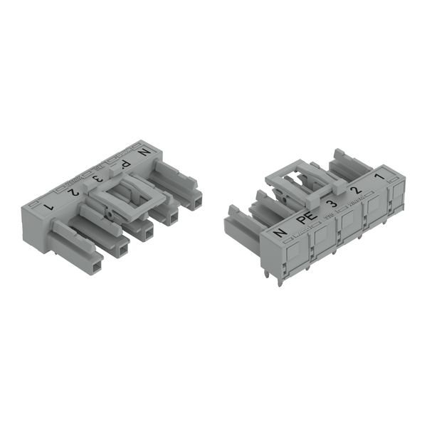 Socket for PCBs angled 5-pole gray image 2