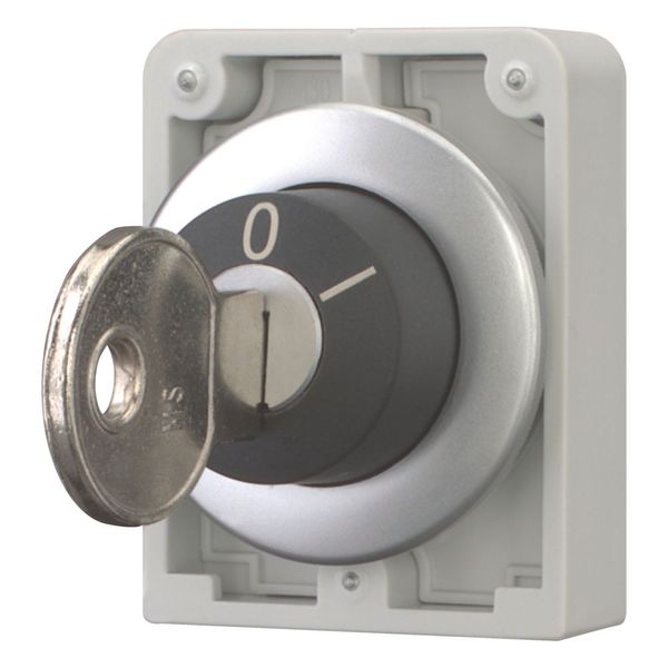 Key-operated actuator, Flat Front, maintained, 2 positions, Key withdrawable: 0, Metal bezel image 12