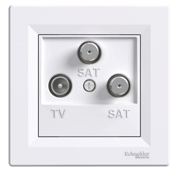 Asfora, TV-SAT-SAT ending socket, 1dB, white image 4