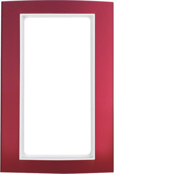 Frame l. cut-out, B.3, al. red/p. white matt, al. anodised image 1
