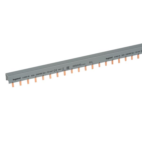 Supply busbar - prong-type - 4P - max 14 devices connected - meter image 1