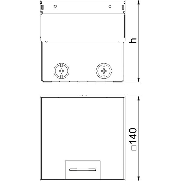 UDHOME2 GVV Floor socket with double VDE socket 140x140x110 image 2