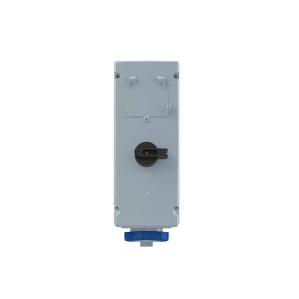 Switched interlocked socket-outlet with RCD, 6h, 30mA, 16A, IP67, 2P+E image 1