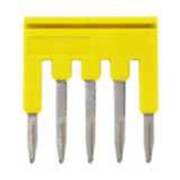 Short bar for terminal blocks 1 mm² push-in plus, 5 poles, yellow colo image 3