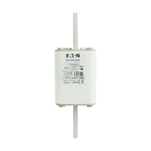 Fuse-link, high speed, 400 A, AC 1250 V, size 1, 53 x 69 x 160 mm, aR, IEC, UL image 4