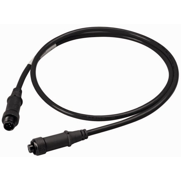 I/O-Device connection cable IP67, 5-pole, 1 m, Prefabricated with M12 plug and M12 socket image 1