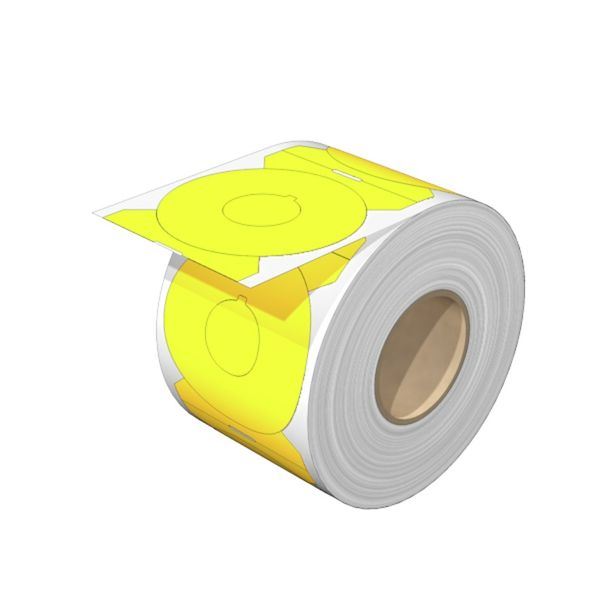 Device marking, halogen-free, Self-adhesive, Polyester, yellow image 2