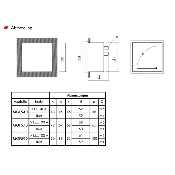 Ammeter, 72x72mm, 10A, AC, Direct measuring image 5