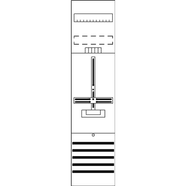 DF17A1XB Meter panel, Field width: 1, Rows: 0, 1050 mm x 250 mm x 160 mm, IP2XC image 17