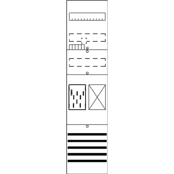 BF17C11 Meter panel, Field width: 1, Rows: 0, 1050 mm x 250 mm x 160 mm, IP2XC image 21