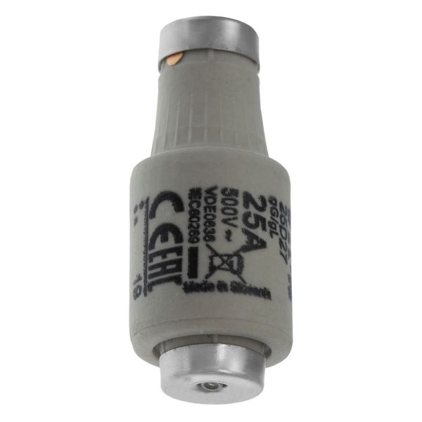 Fuse-link, LV, 25 A, AC 500 V, D2, gL/gG, IEC, time-delay image 13