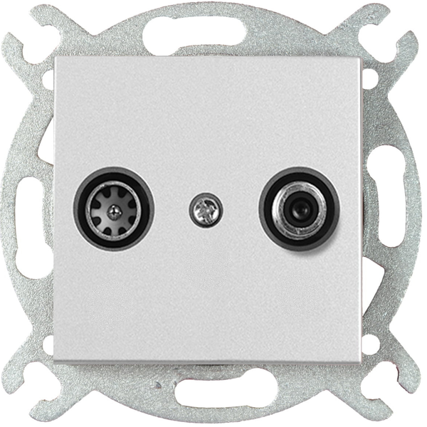 Novella-Trenda Silver Sat Socket Terminated (Sat-TV) image 1