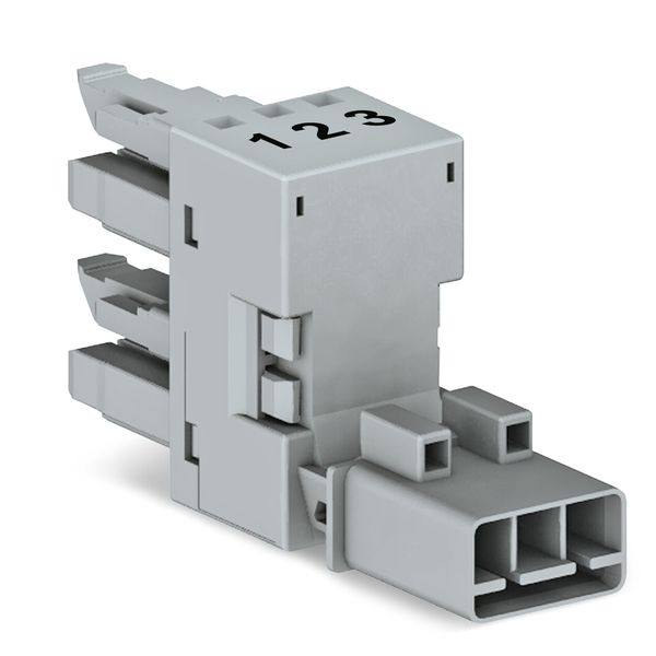 h-distribution connector 3-pole Cod. B gray image 1