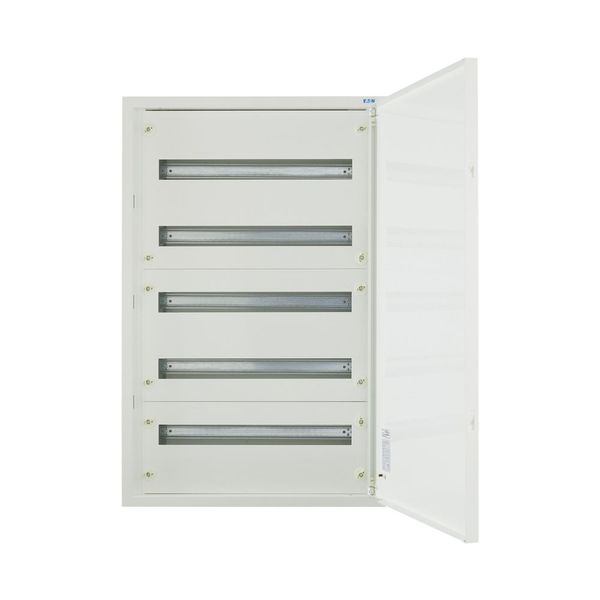 Complete flush-mounted flat distribution board, white, 24 SU per row, 5 rows, type C image 4