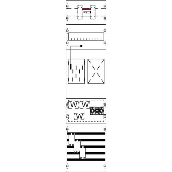 KA4609 Measurement and metering transformer board, Field width: 1, Rows: 0, 1050 mm x 250 mm x 160 mm, IP2XC image 5