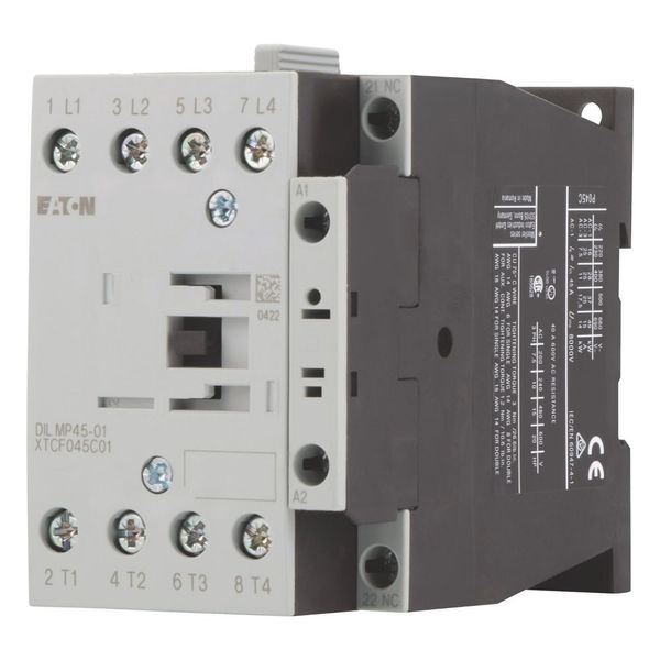 Contactor, 4 pole, 45 A, 1 NC, 230 V 50 Hz, 240 V 60 Hz, AC operation image 9