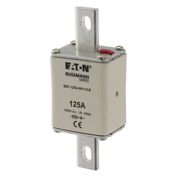 Fuse-link, high speed, 125 A, DC 1000 V, NH1, 40 x 53 x 135 mm, gBat, IEC, bolted connection image 5