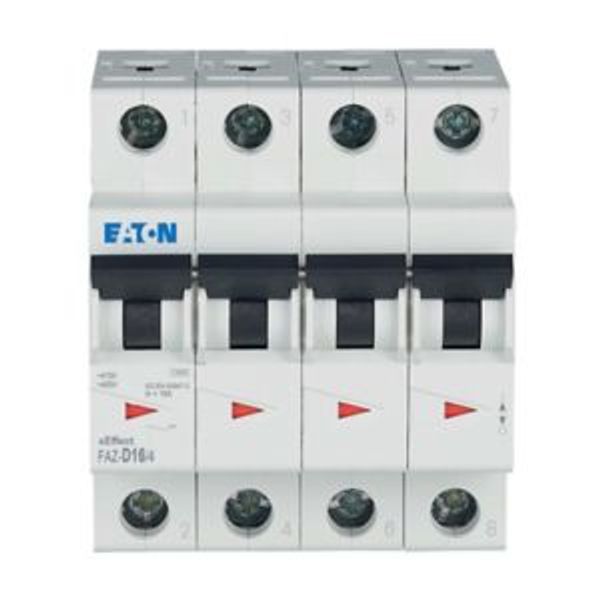 Miniature circuit breaker (MCB), 16 A, 4p, characteristic: D image 5