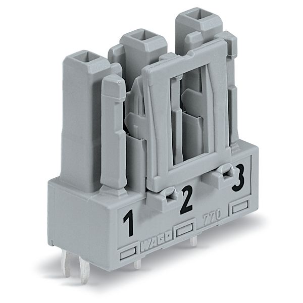 Socket for PCBs straight 3-pole gray image 9