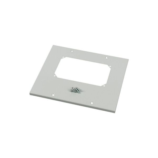 Bottom-/top plate for F3A flanges, for WxD = 425 x 400mm, IP55, grey image 4