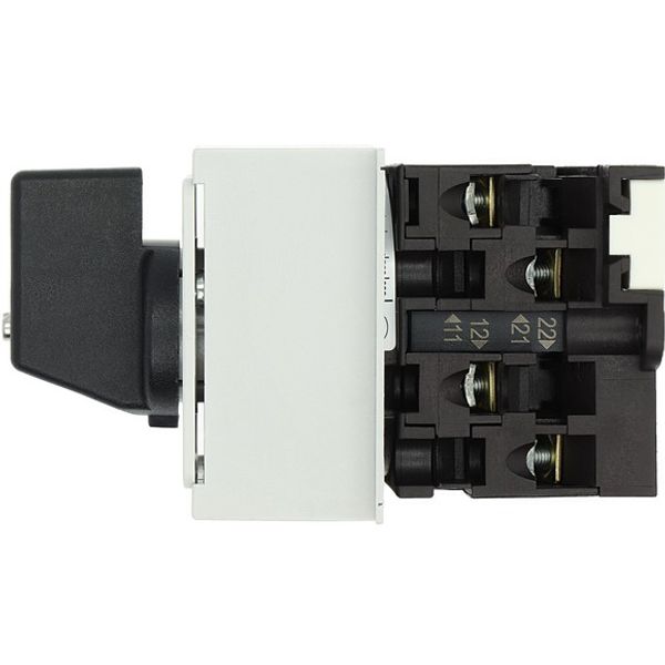 Step switches, T0, 20 A, service distribution board mounting, 2 contact unit(s), Contacts: 4, 45 °, maintained, Without 0 (Off) position, 1-2, Design image 3
