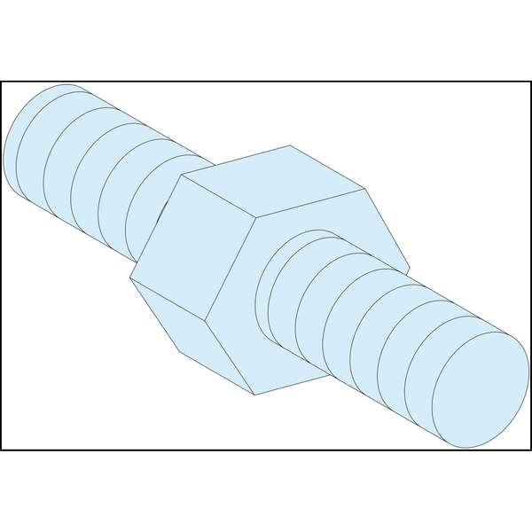 4 HEXAGONAL SPACERS M6 H9 image 1