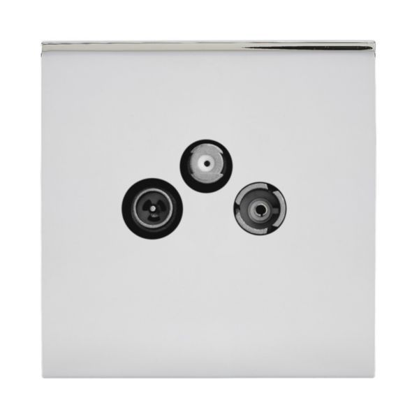 67677 Art d'Arnould Epure universe TV-FM-SAT socket - mirror steel image 1