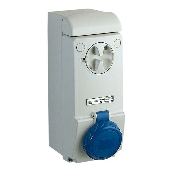 Unika interlocked socket - 32 A - 3P + E - 200...250 V AC - IP65 - wall image 1