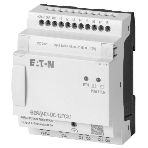 Control relays, easyE4 (expandable, Ethernet), 24 V DC, Inputs Digital: 8, of which can be used as analog: 4, screw terminal image 3