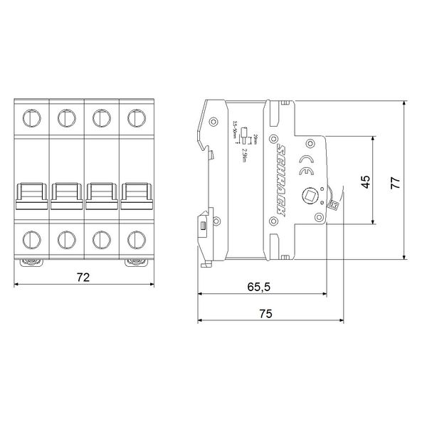 Main Load-Break Switch (Isolator) 63A, 4-pole image 3